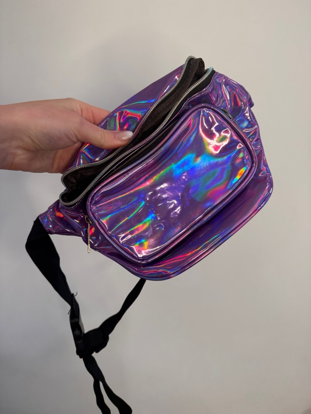 Holographic Purple Iridescent Fanny Pack